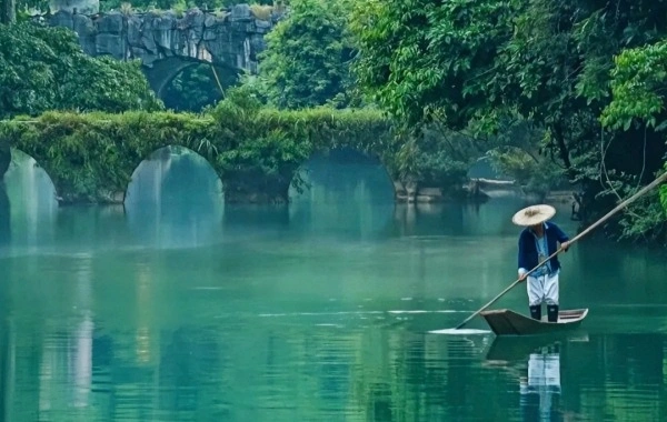 Xiaoqikong Bridge : 지구의 녹색 보석에 Karst Watercolor Gallery를 통해 여행-3